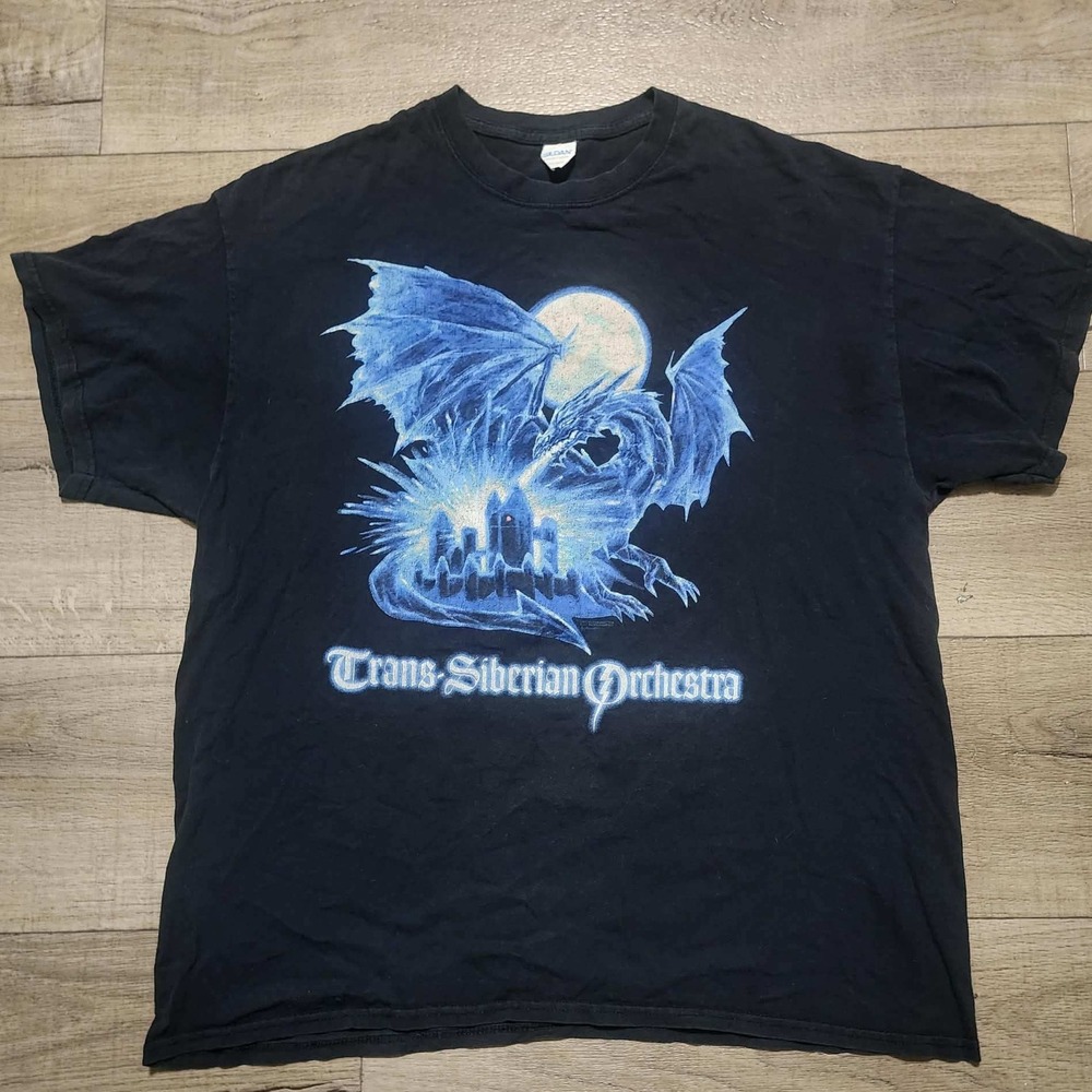 Trans-Siberian Orchestra TSO 2018 Winter Tour Dragon T-Shirt Mens XL Black